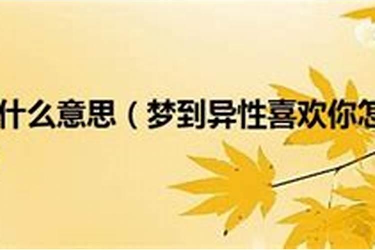 女人梦见异性喜欢自己预示什么意思