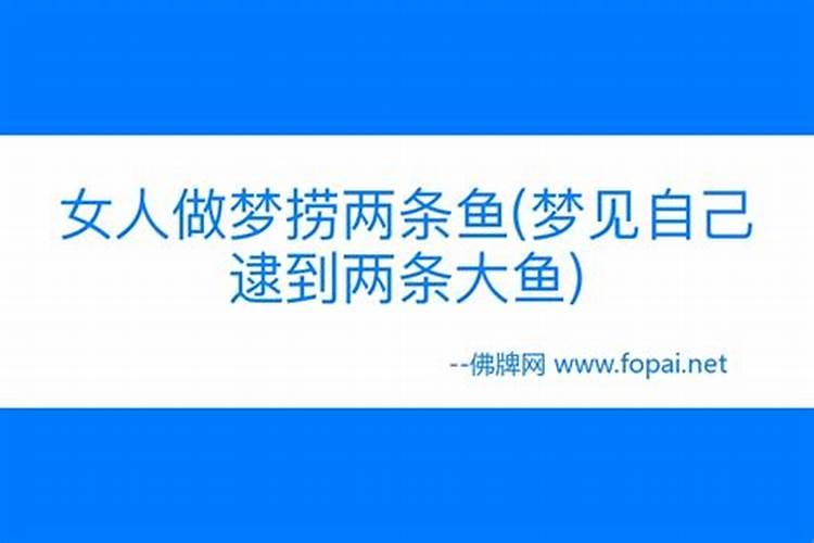 梦见老公抓了一条大鱼什么意思
