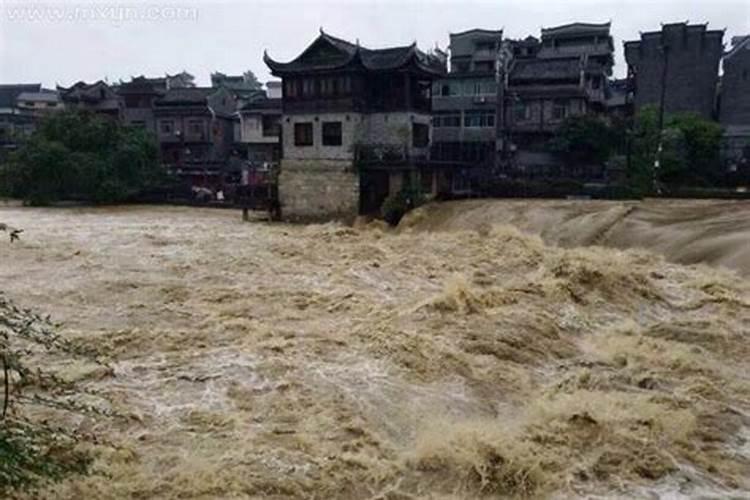 我梦见在家门口有一条大河,下雨涨水了,我在里面游泳。后来还在浅滩有水...