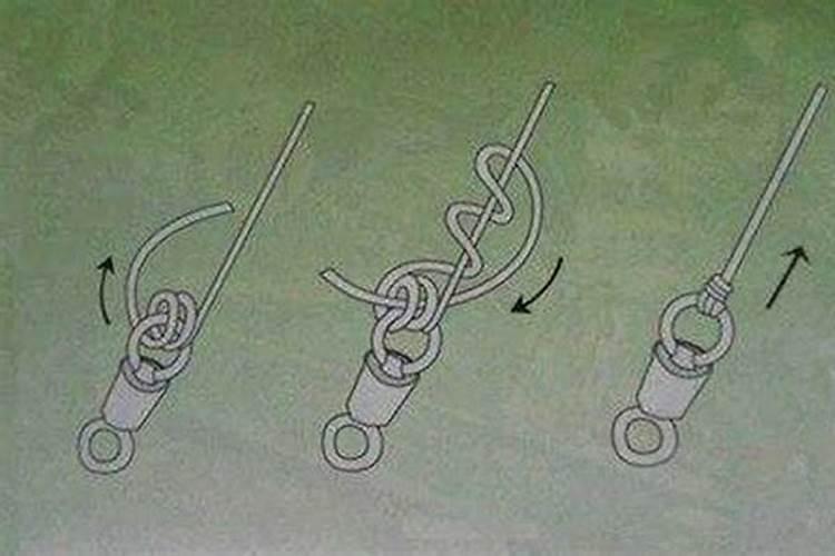 鱼钩怎么绑在八字环上
