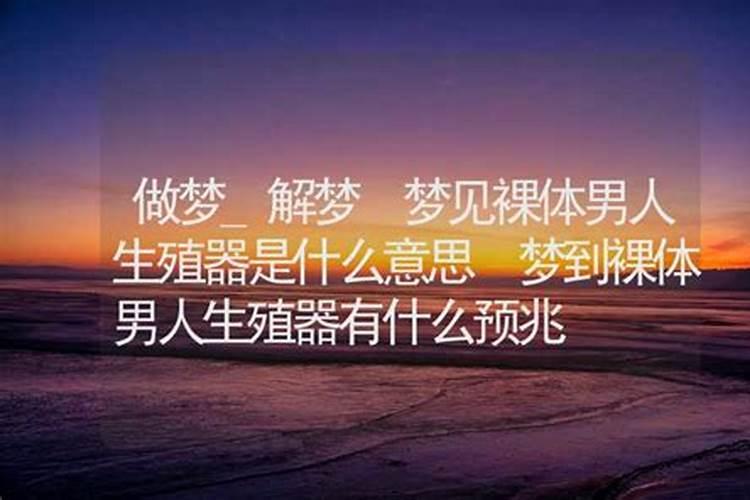 女人梦见看到男人的那个东西