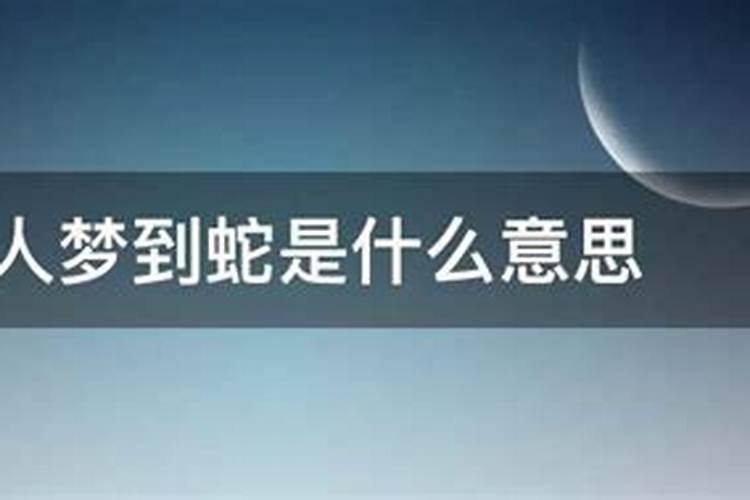 梦见小蛇是什么意思 周公解梦