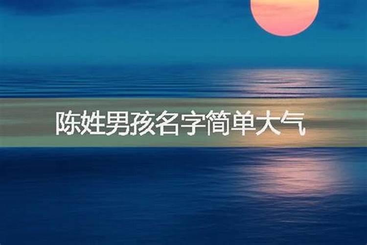 2025年陈姓大气响亮男孩名字