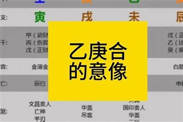 天干乙庚合化金是什么意思？