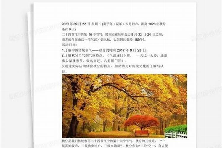 幼儿园中班春分节气教案