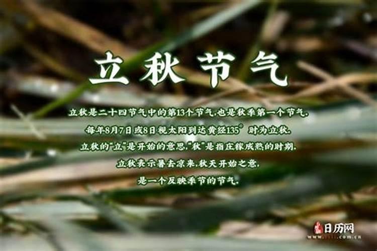 2024年立秋是几月几号几点几分