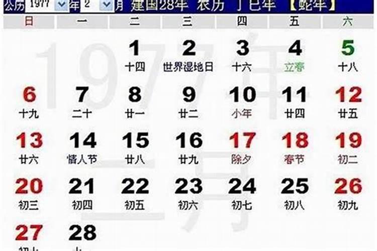 1977年农历8月初2子时女命生辰八字