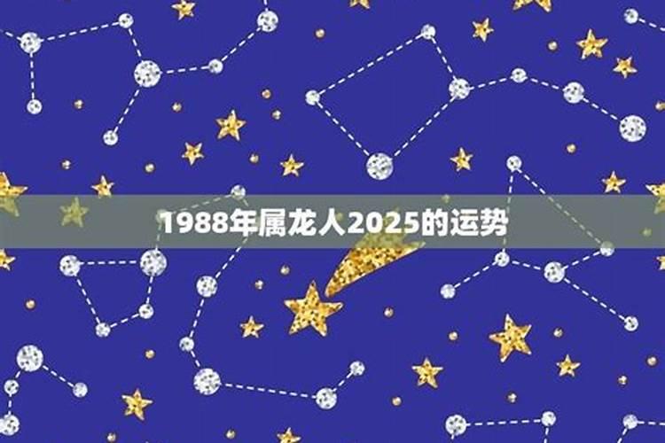 1988年属龙人2025年运势