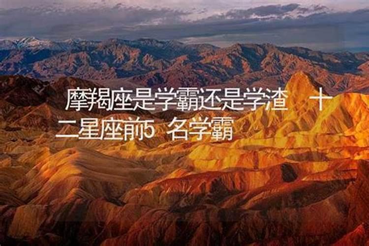 摩羯座是学霸还是学渣