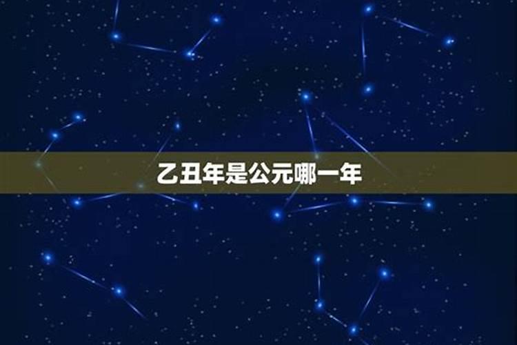 乙丑年是指哪一年