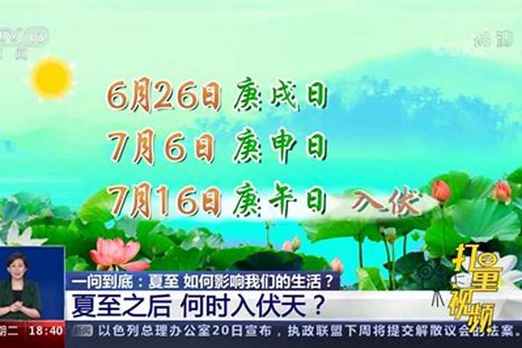 2024入伏时间表 具体几月几号入伏