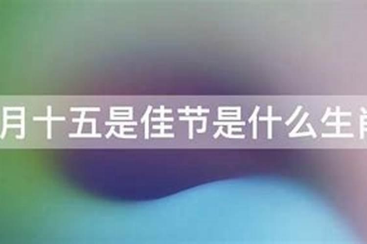 八月十五猜一生肖