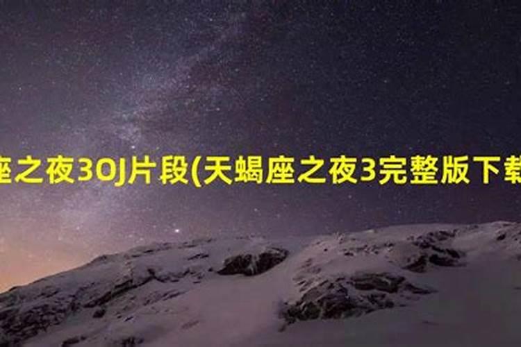 天蝎座之夜3讲的什么故事