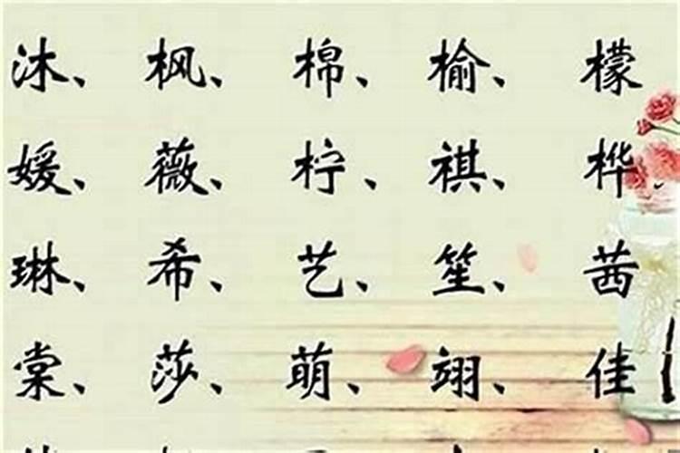 缺木缺水缺火的女孩名字