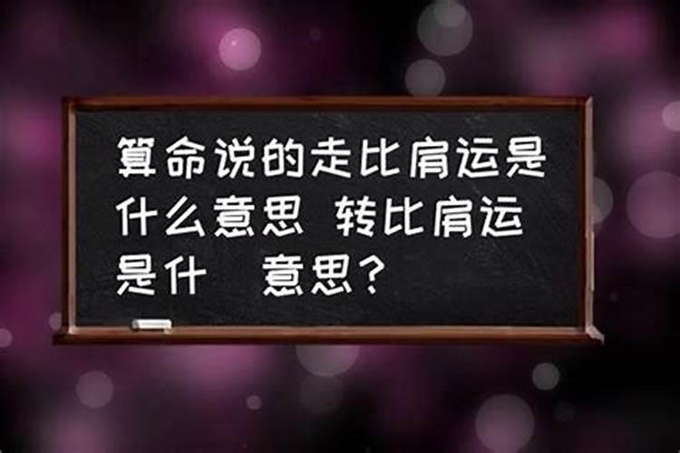 算命中的比肩是什么意思