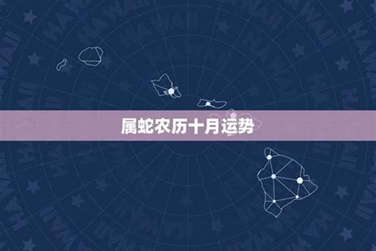 农历十月出生的属蛇人运势如何