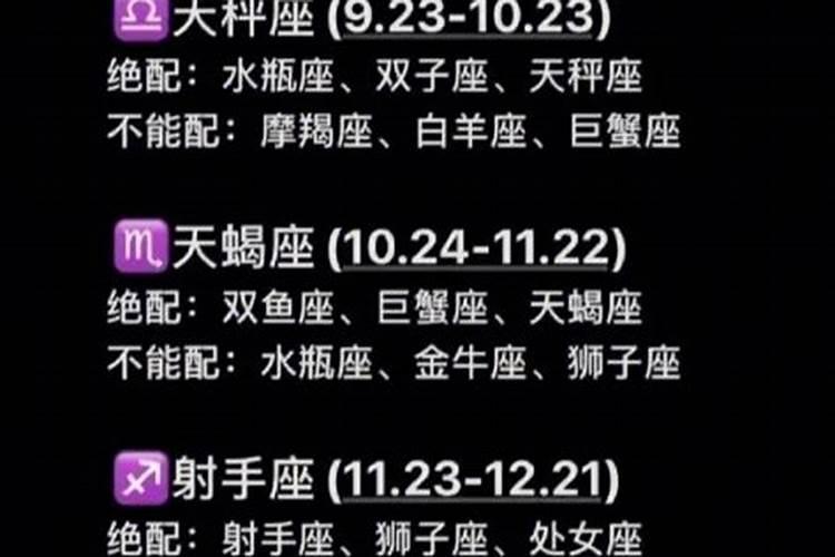 十二星座男女最佳配对表