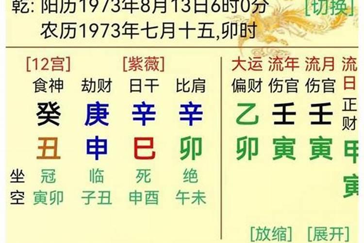 四柱推命八字排盘
