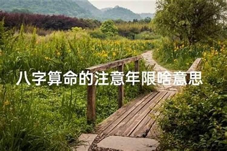 算命中所提到的年限是什么意思