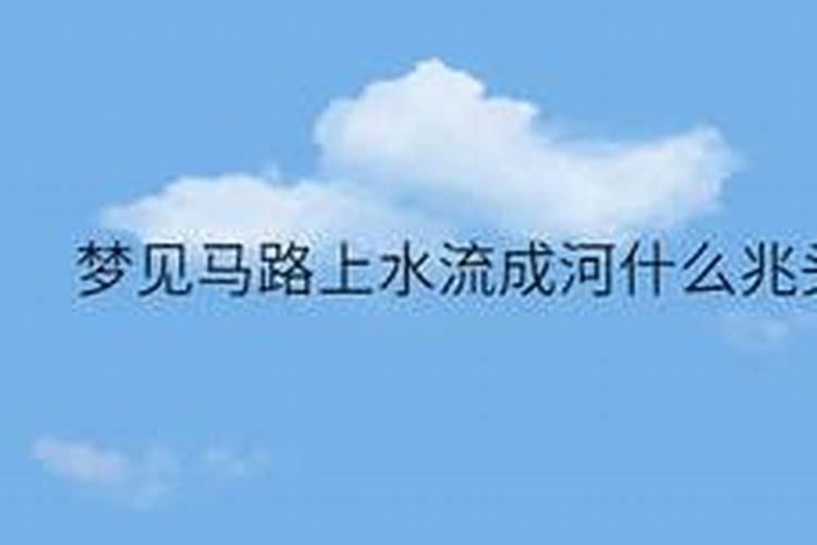 梦见马路上水流成河什么兆头
