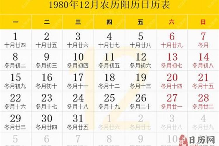 1980年冬至日几时几分