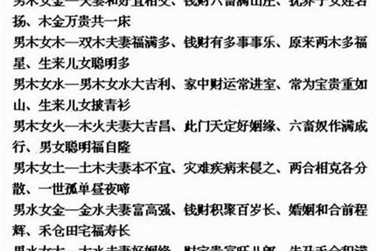 男土命和女金命婚姻好吗 衣食无忧很幸福