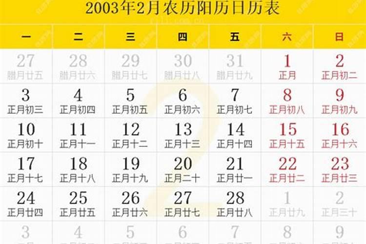 2003年的12月20日阴历,请问阳历是几月几日